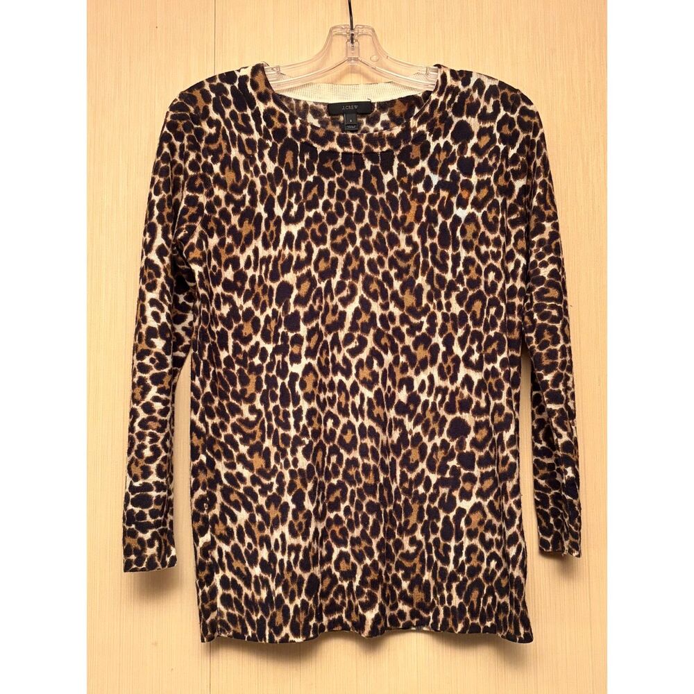 Light Leopard J. Crew Sweater Like New